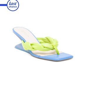 CECELIA NEW YORK Green/blue Leather Marley Wedge Sandals